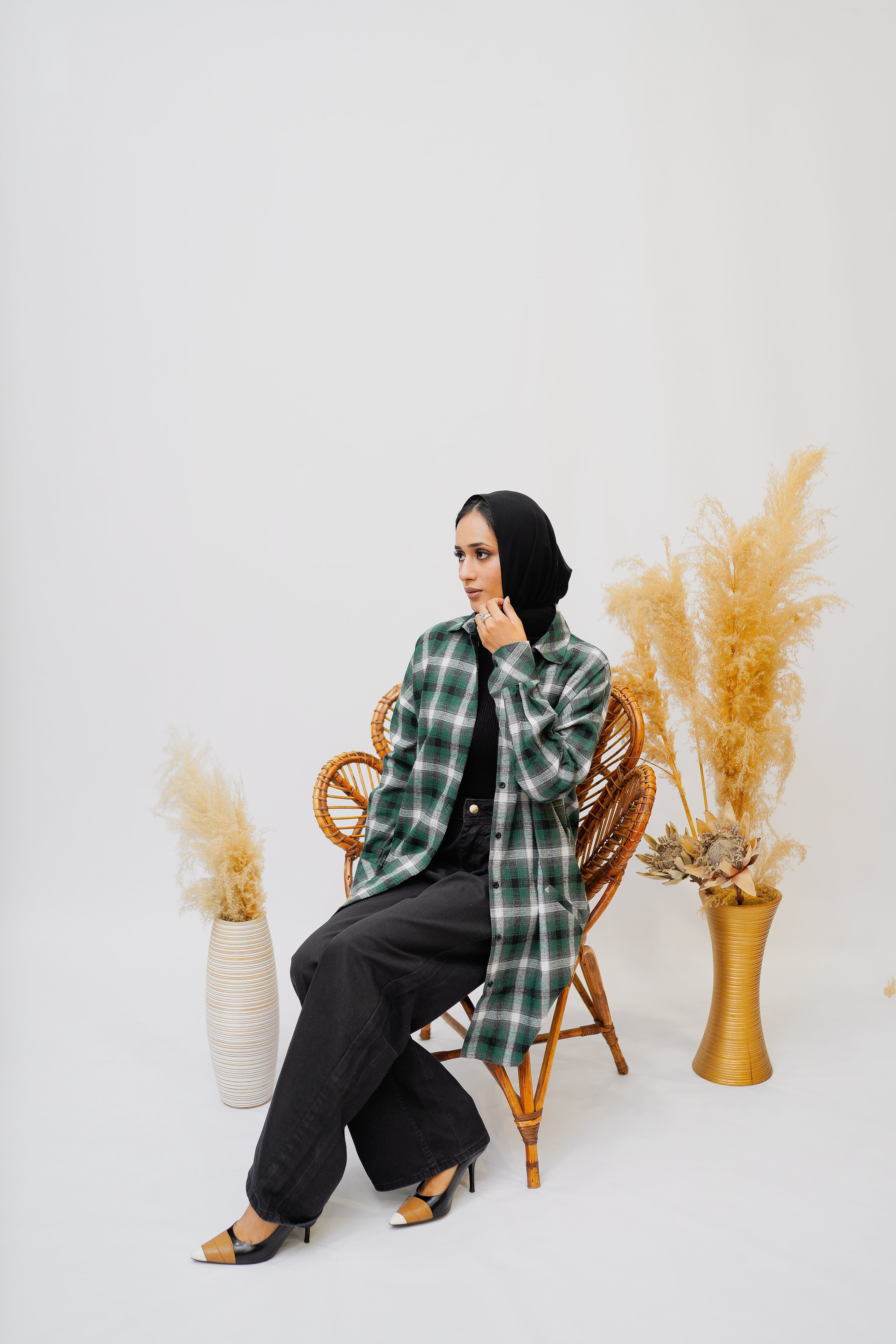 Green Flannel Shirt - Eshaal Mishkaat