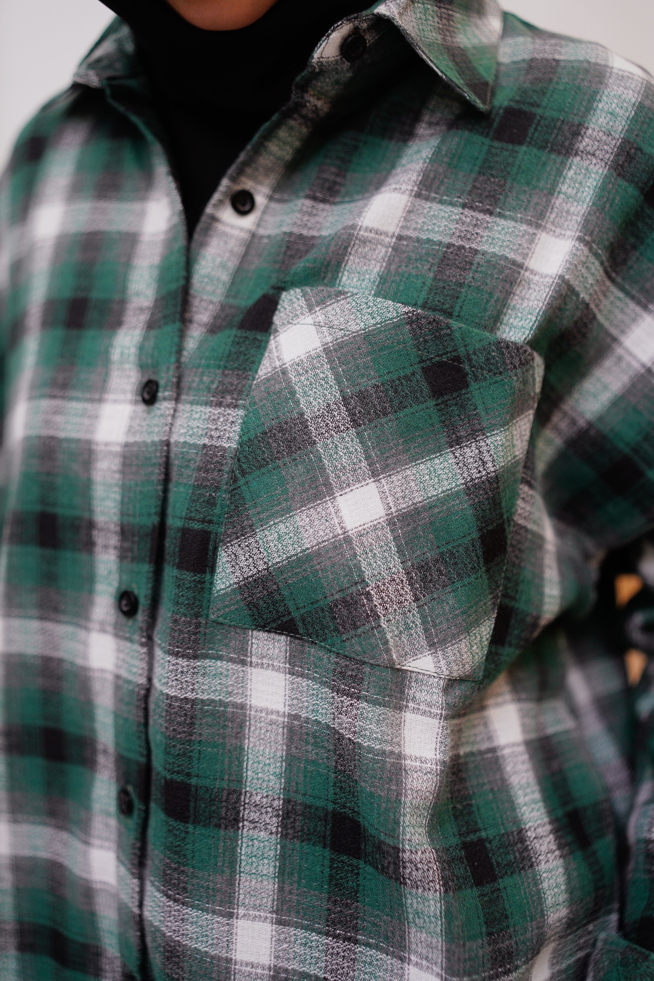 Green Flannel Shirt - Eshaal Mishkaat
