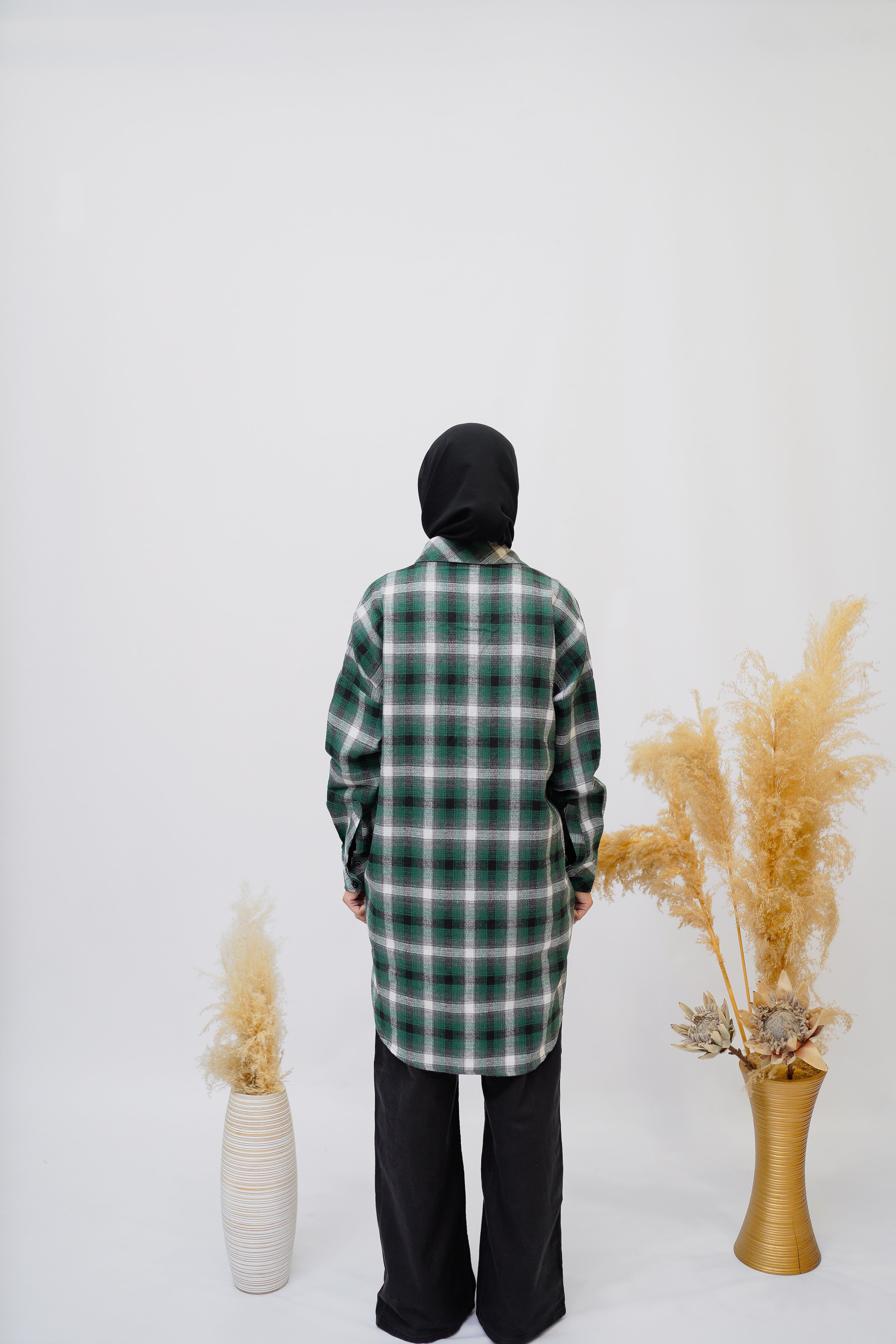 Green Flannel Shirt - Eshaal Mishkaat