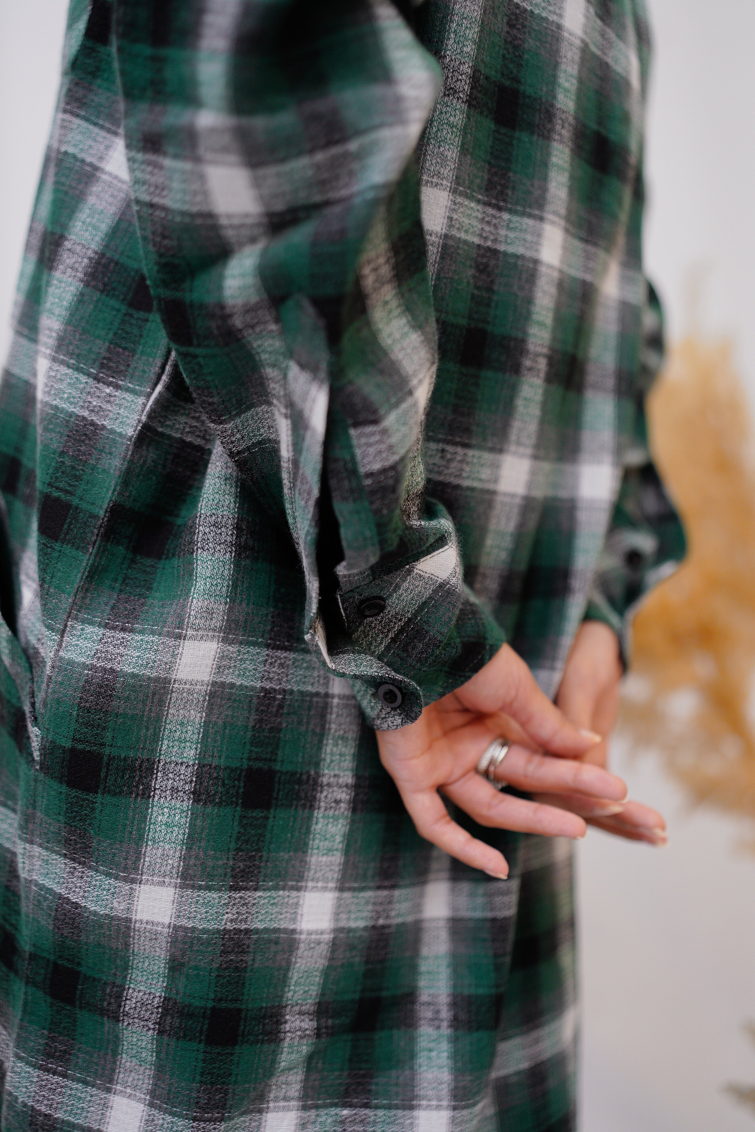 Green Flannel Shirt - Eshaal Mishkaat