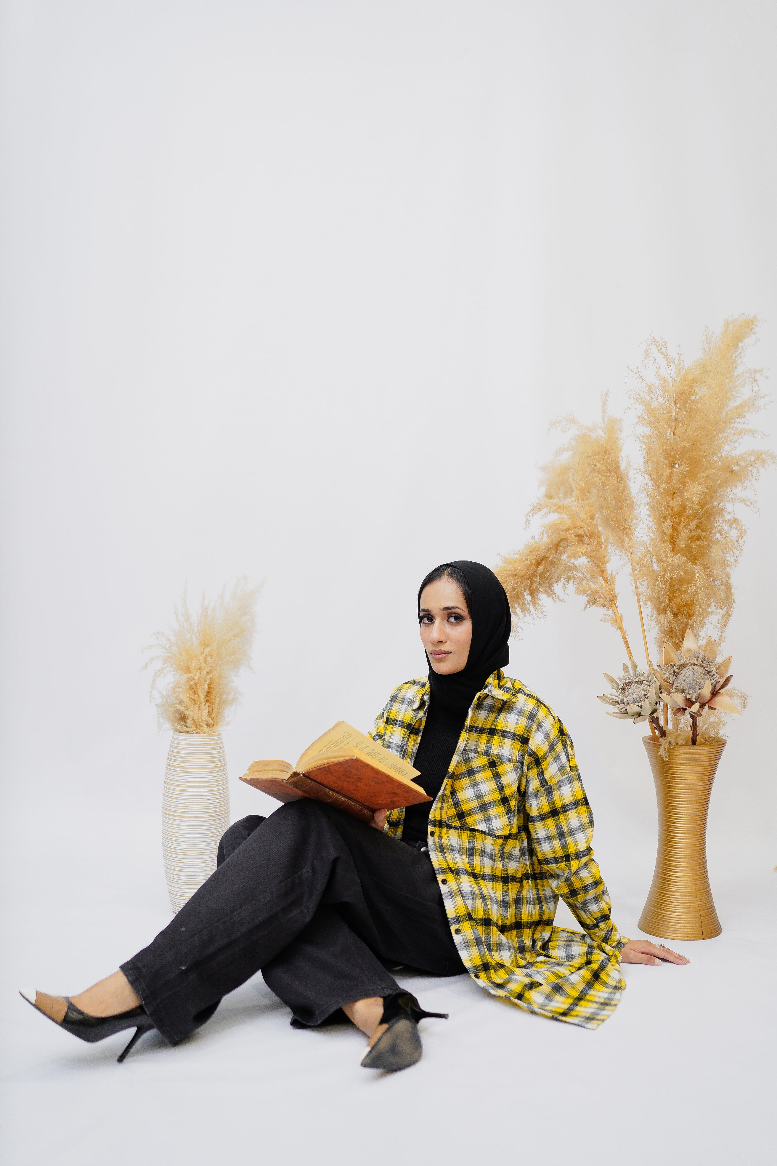 Yellow Flannel Shirt - Eshaal Mishkaat