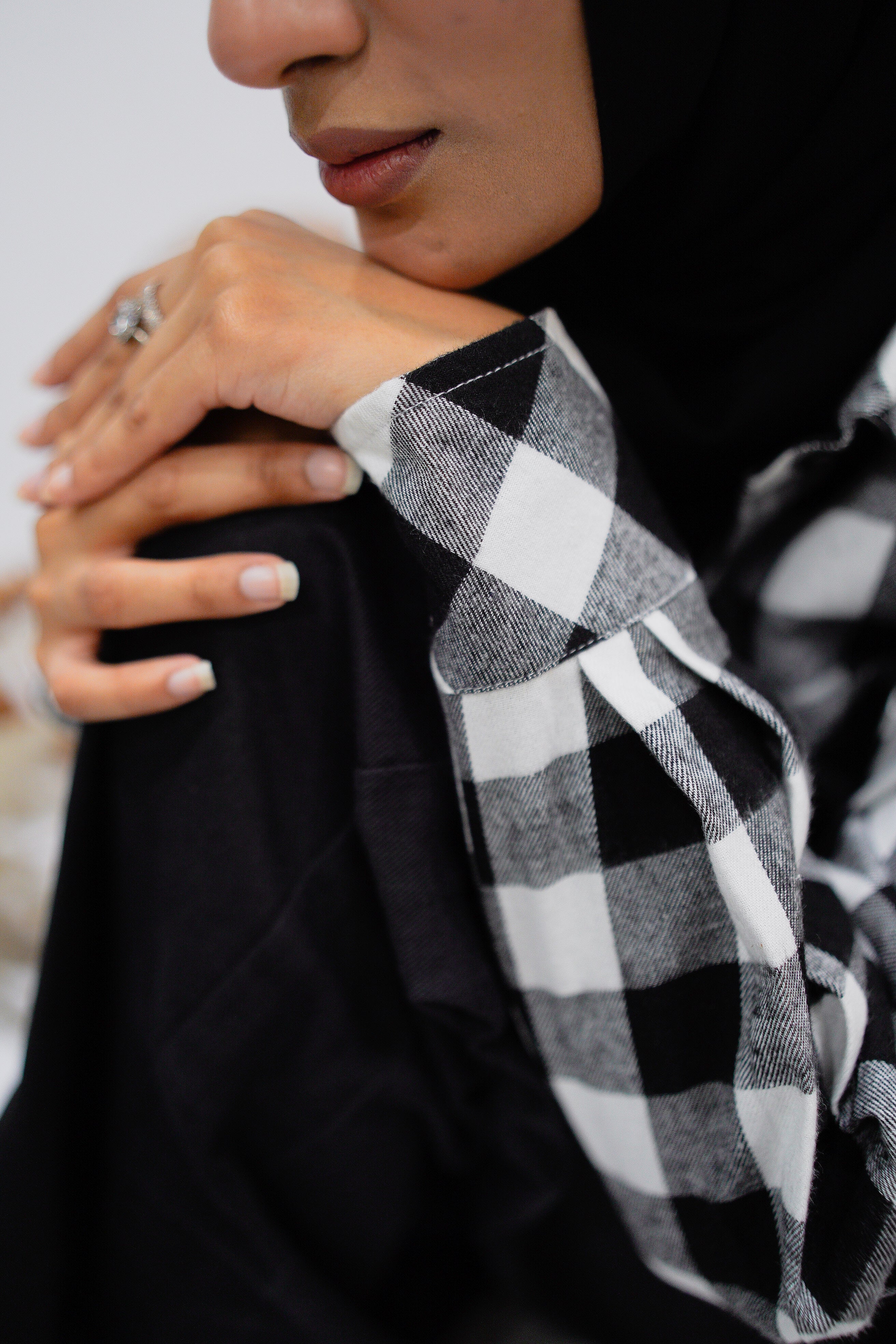 Black & White Flannel Shirt - Eshaal Mishkaat
