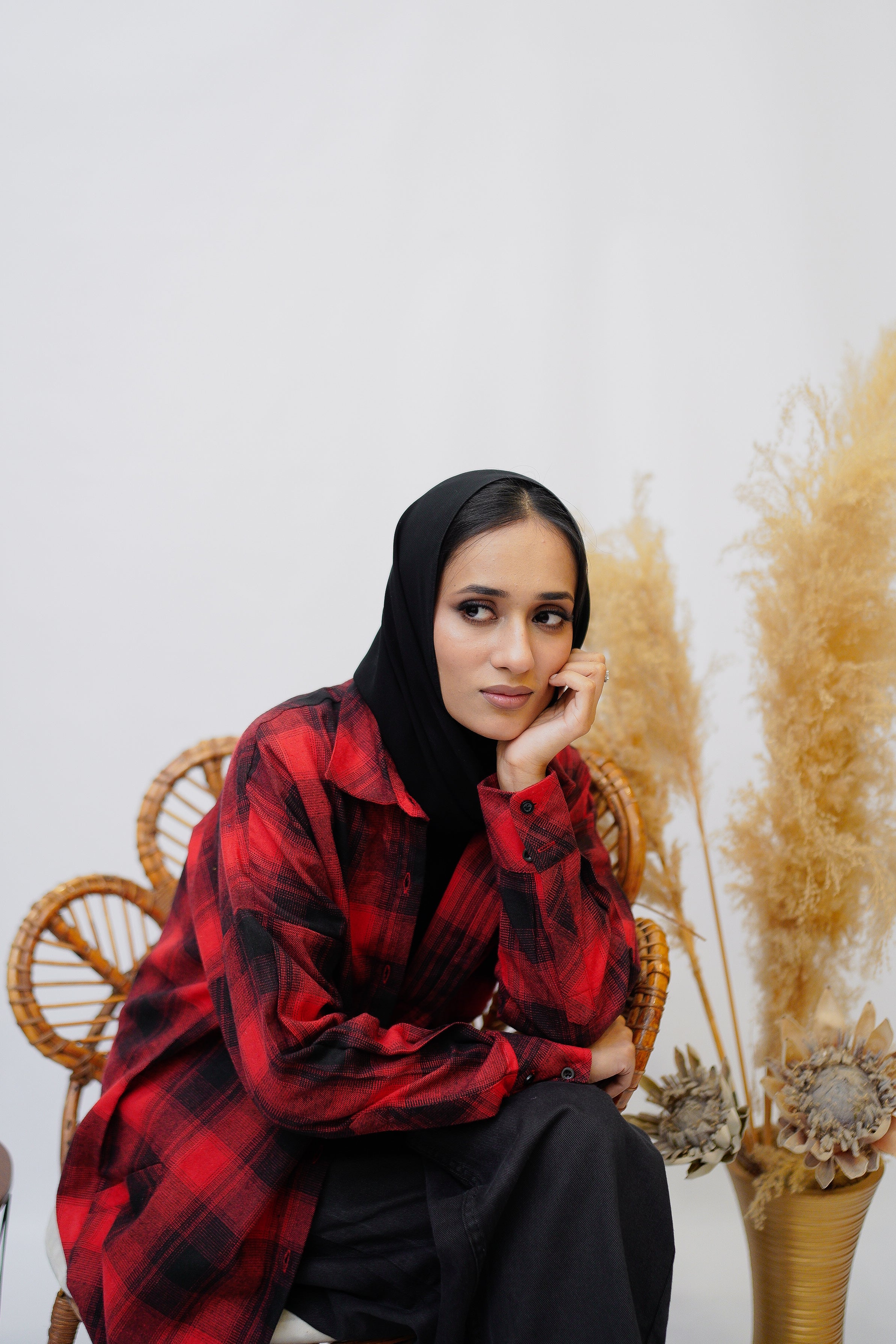 Red Flannel Shirt - Eshaal Mishkaat