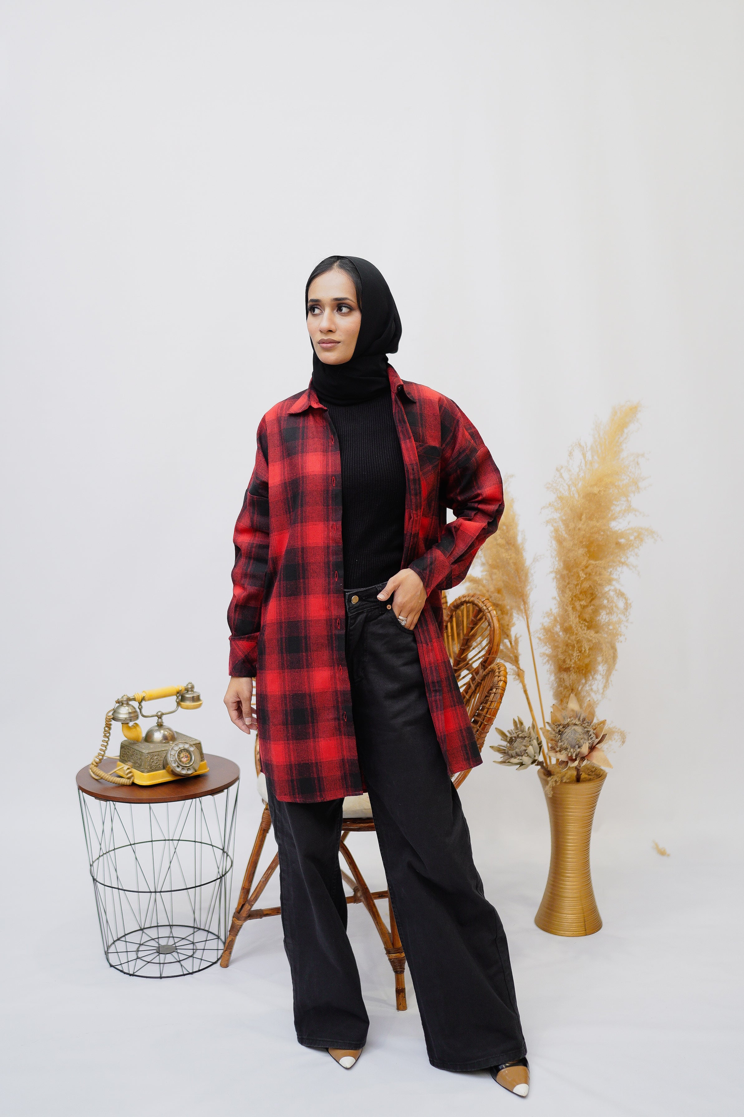 Red Flannel Shirt - Eshaal Mishkaat