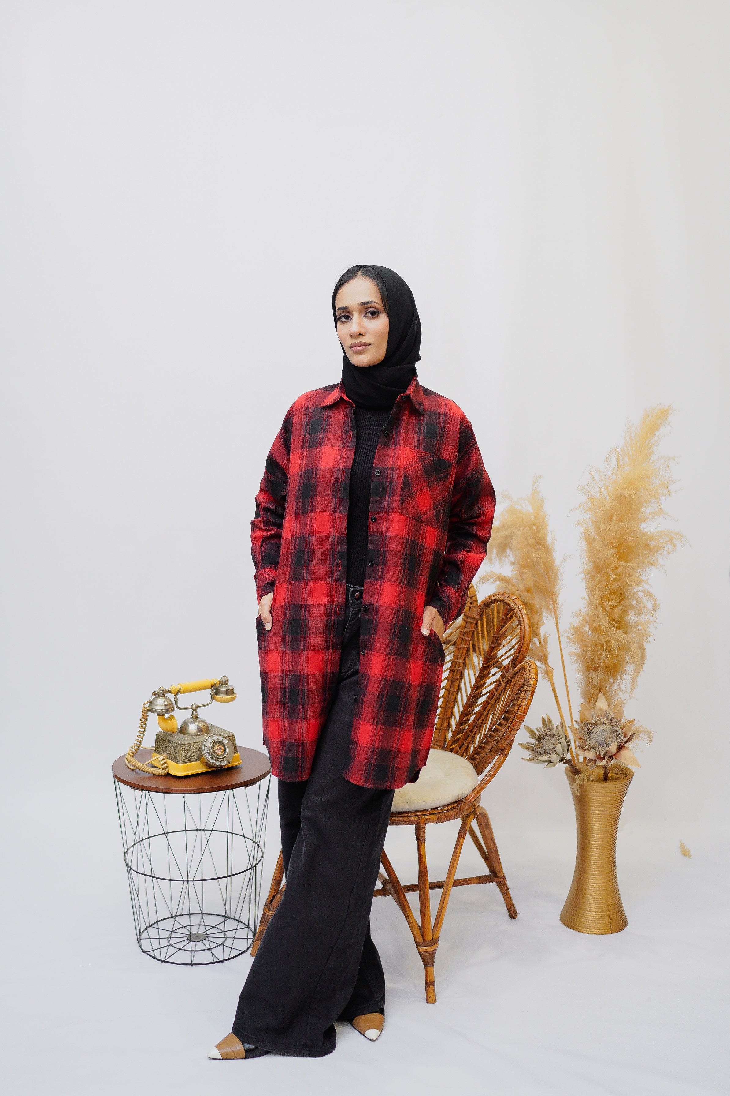 Red Flannel Shirt - Eshaal Mishkaat