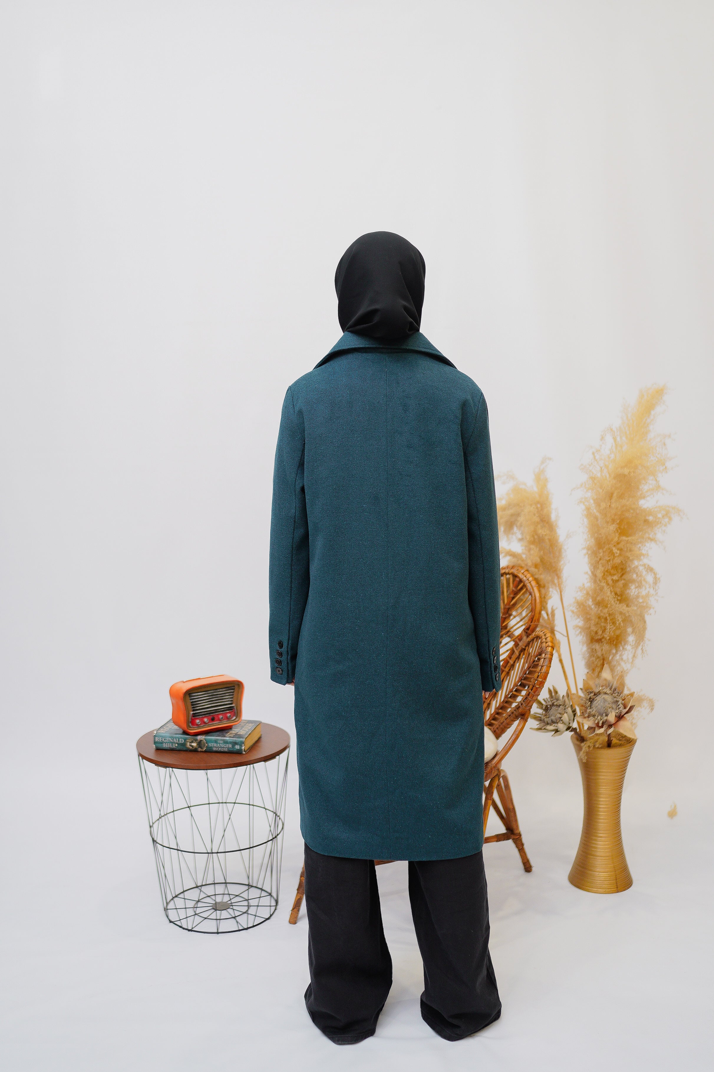 Teal Coat - Eshaal Mishkaat
