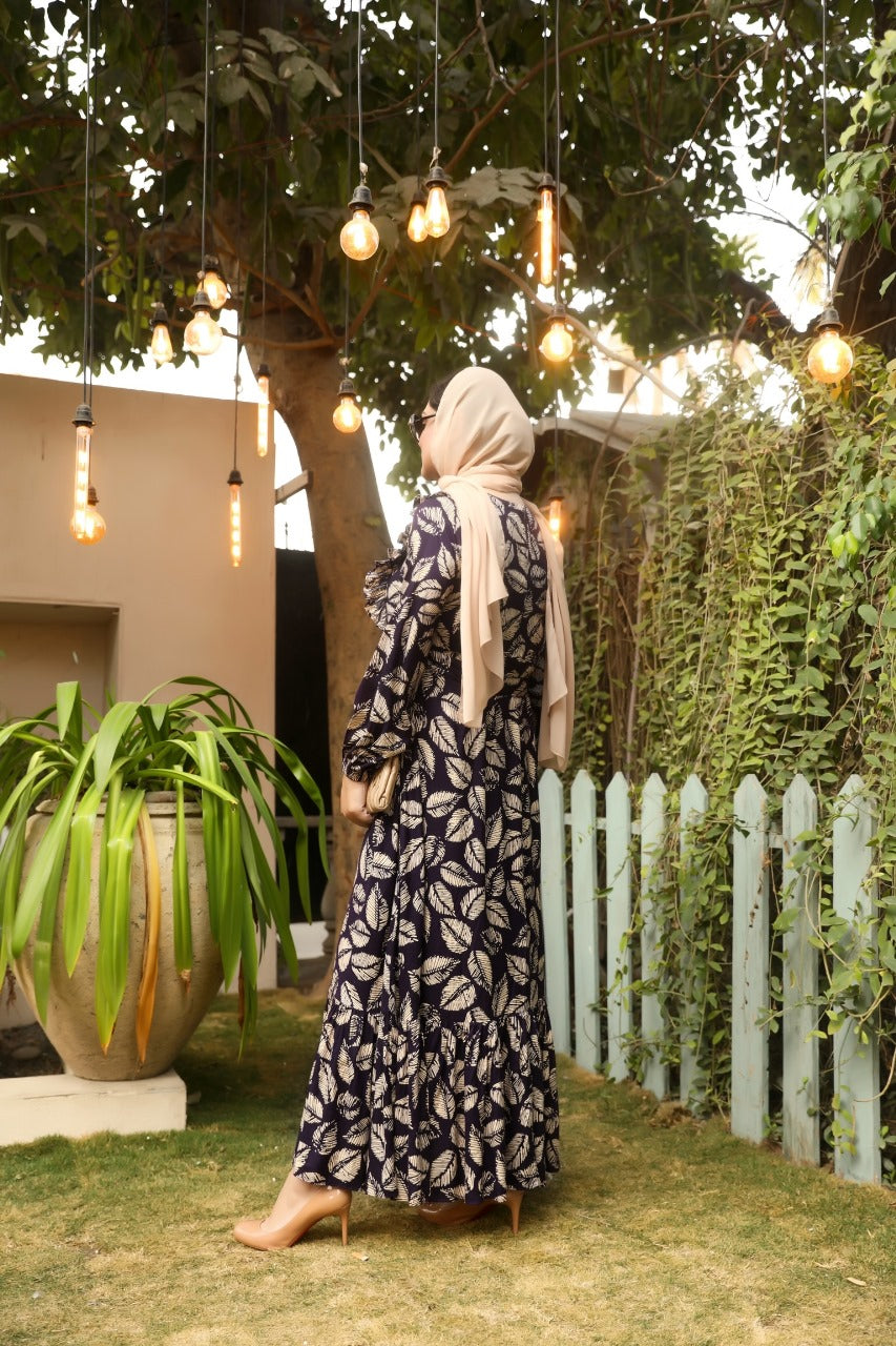 Ruffle Leaves- Purple - Eshaal Mishkaat