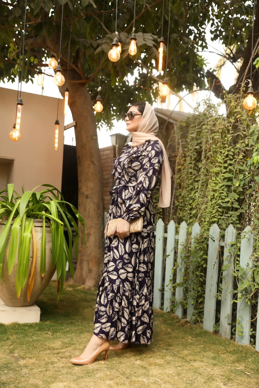 Ruffle Leaves- Purple - Eshaal Mishkaat