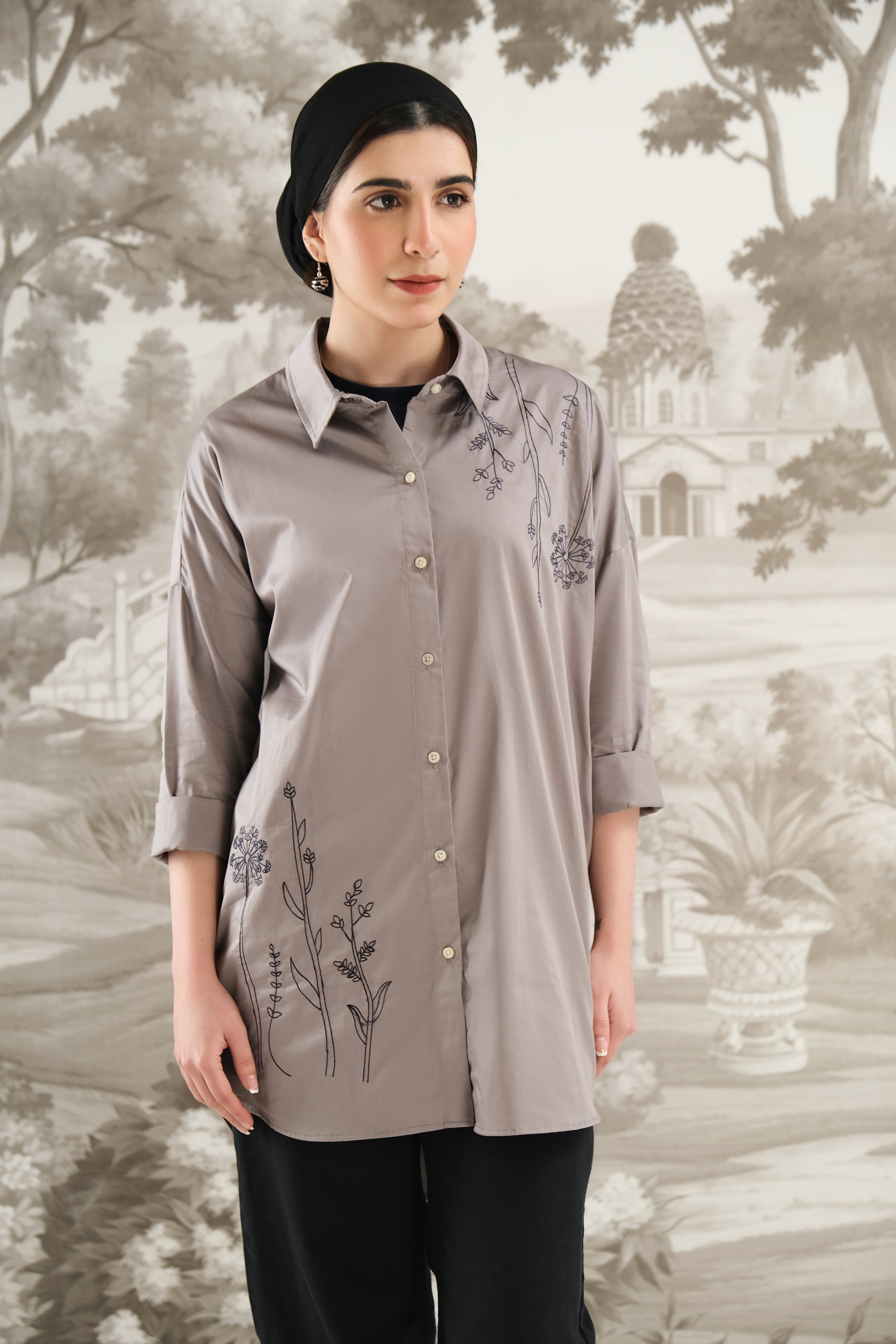 Grey Button Down Shirt