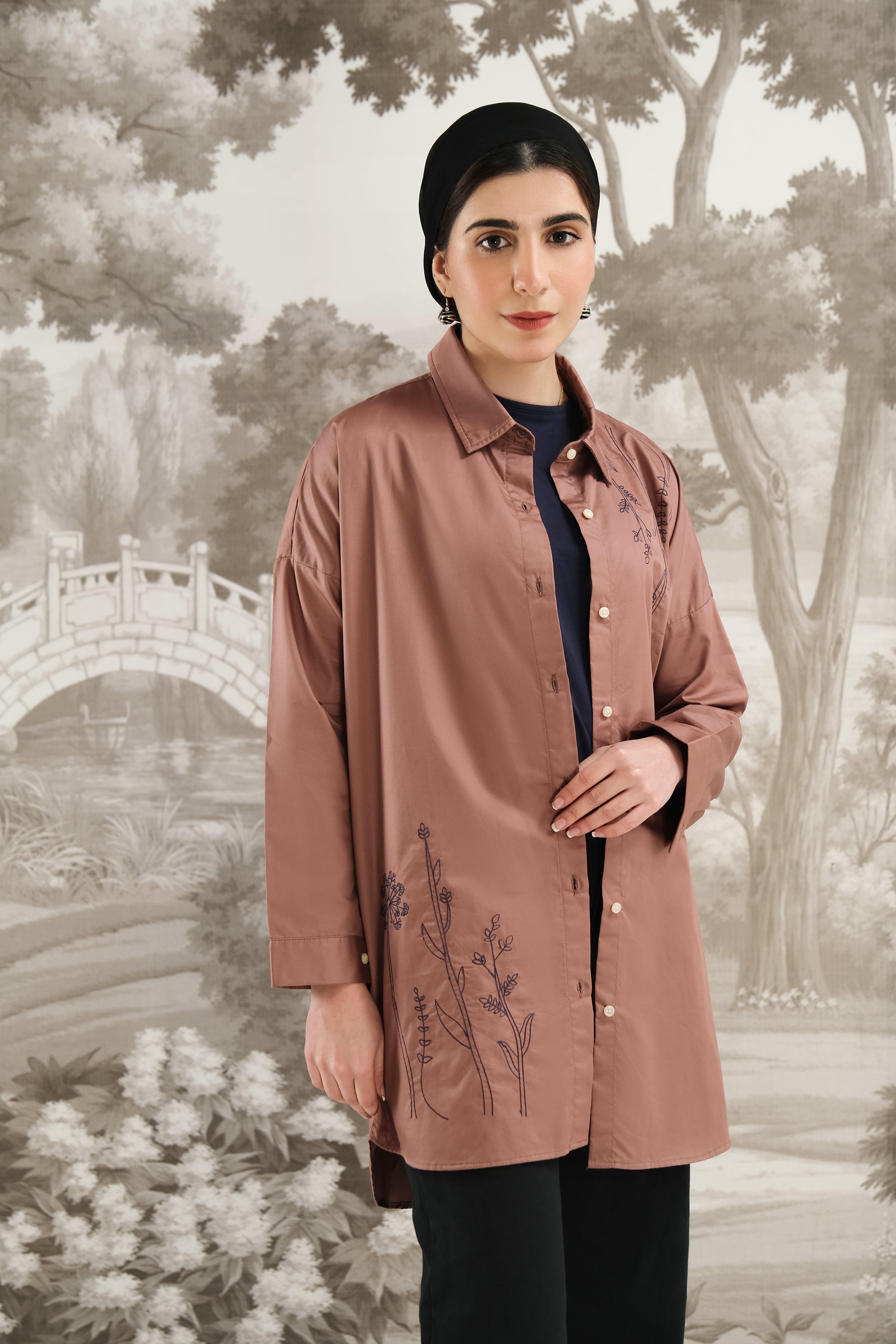 Mocha Button Down Shirt