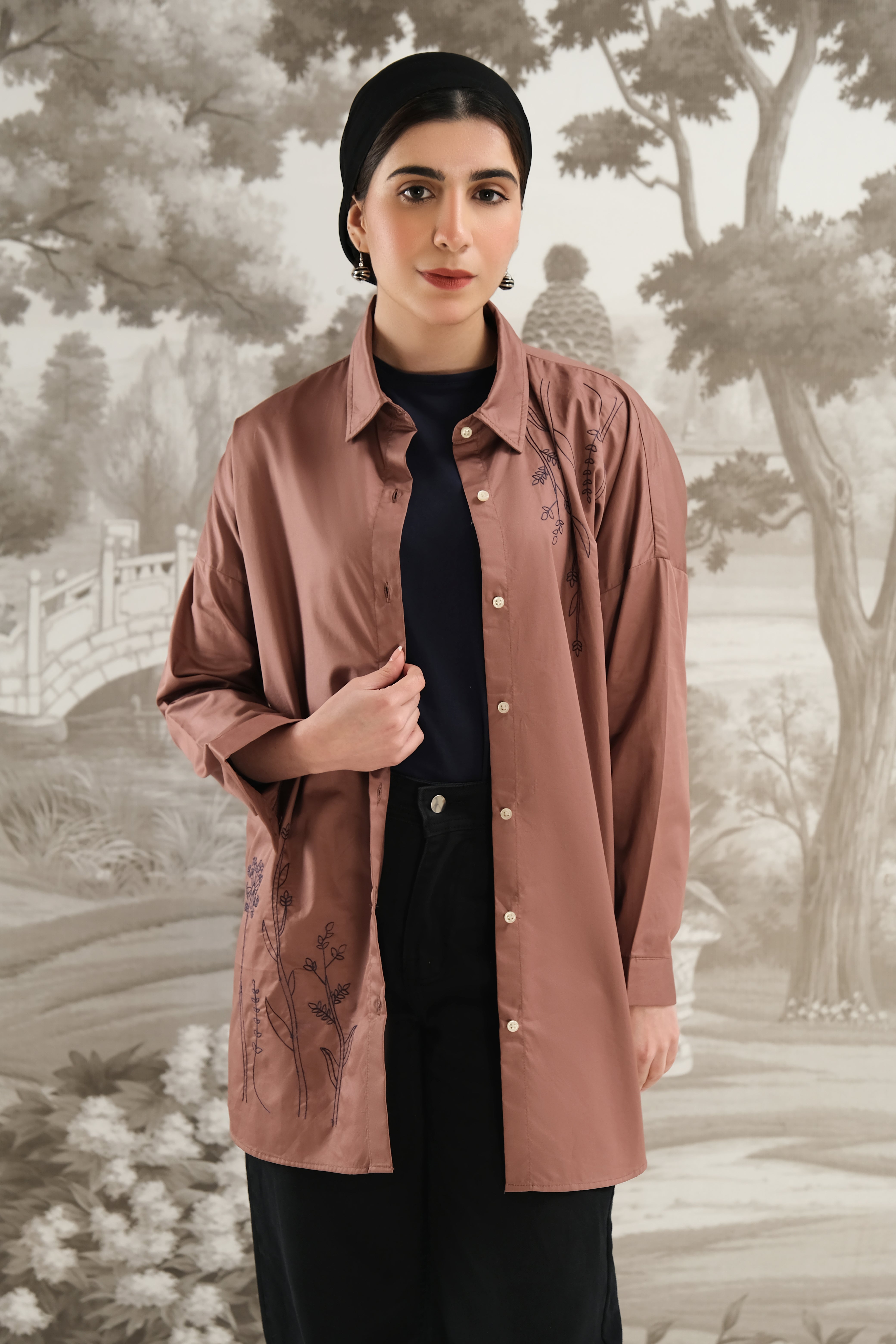 Mocha Button Down Shirt