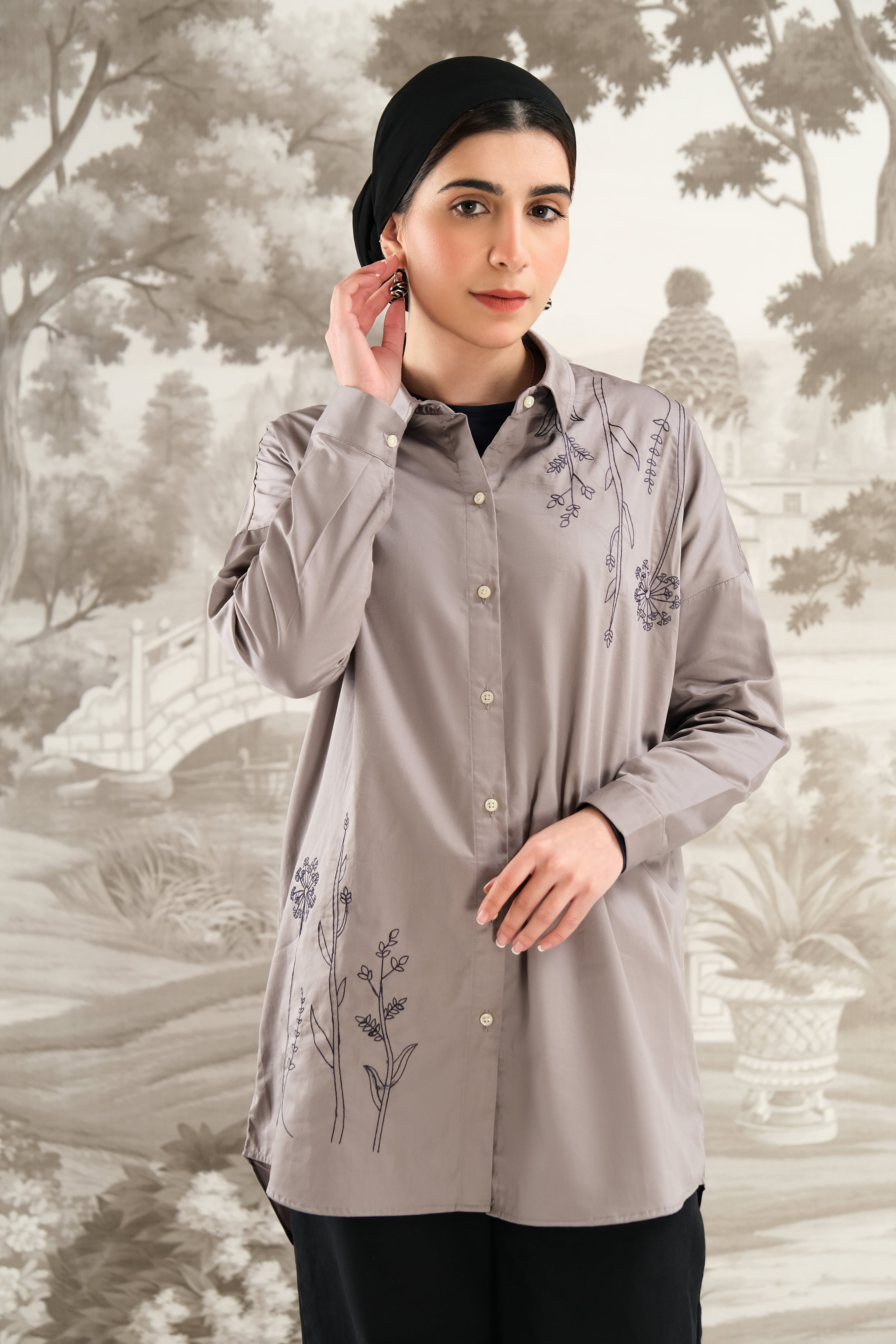 Grey Button Down Shirt