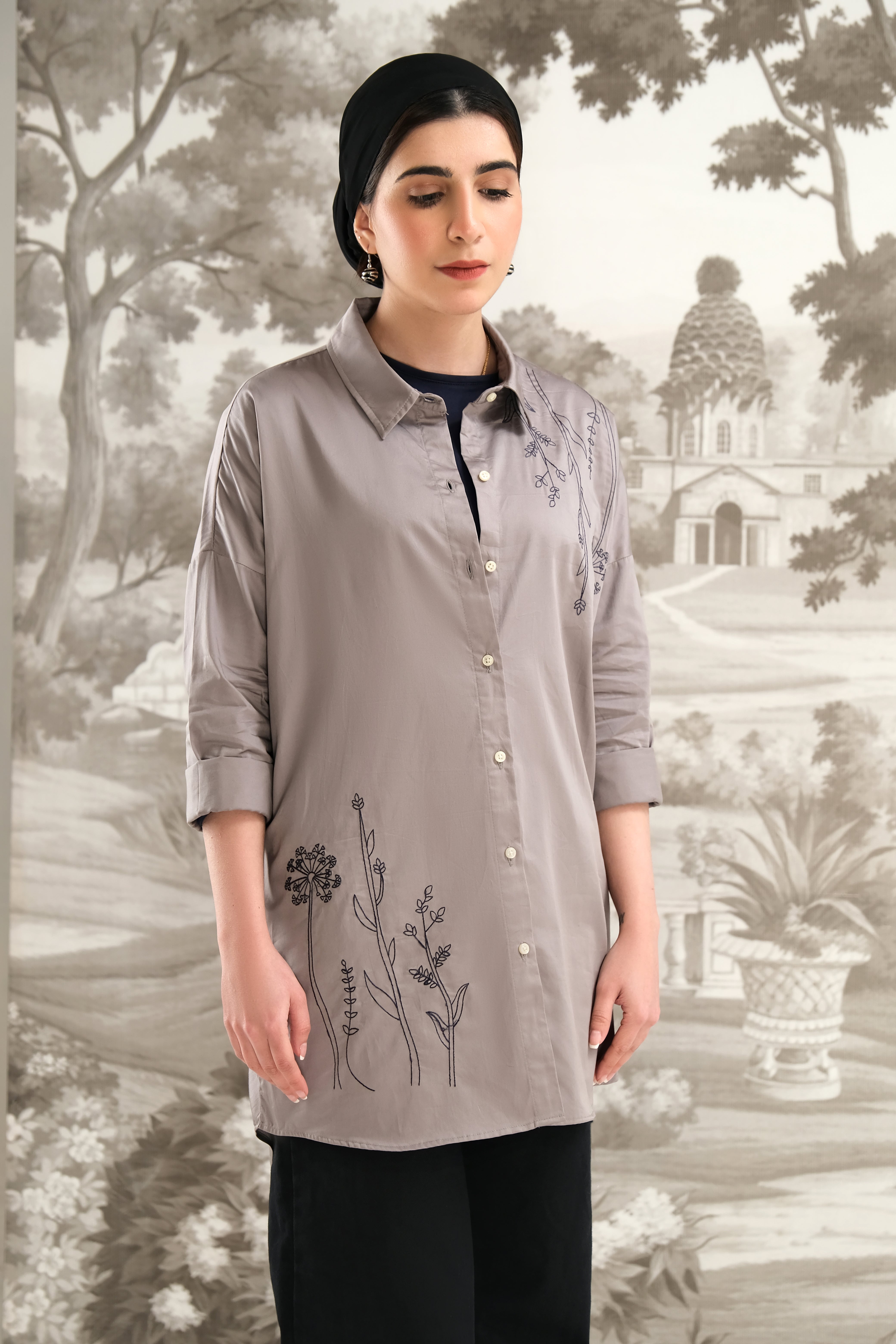 Grey Button Down Shirt